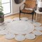 Safavieh 4 x 4 ft. Cape Cod Round Area Rug, Grey & Pink CAP230F-4R - alternate 4